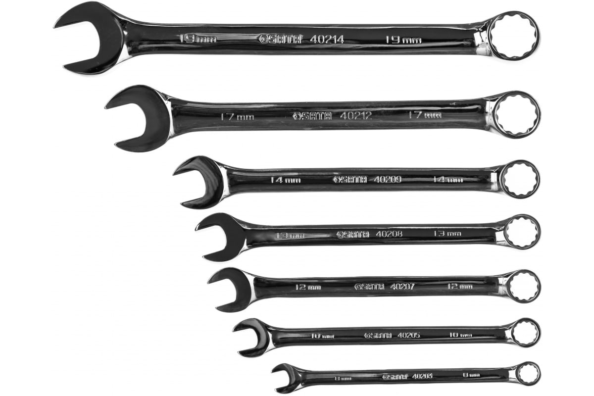 Набор комбинированных трещоточных ключей 7в1