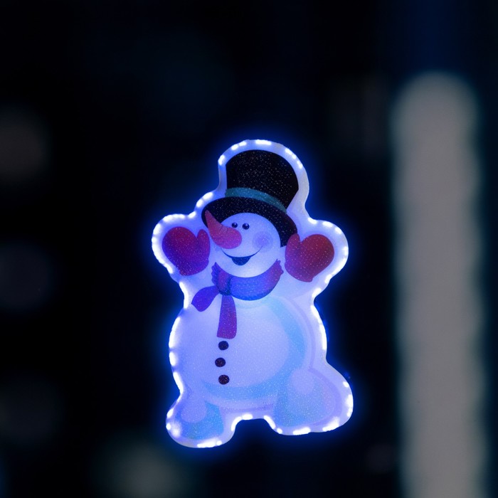 

Световое панно Luazon Lighting Снеговик в шляпе разноцветный/RGB, Снеговик в шляпе