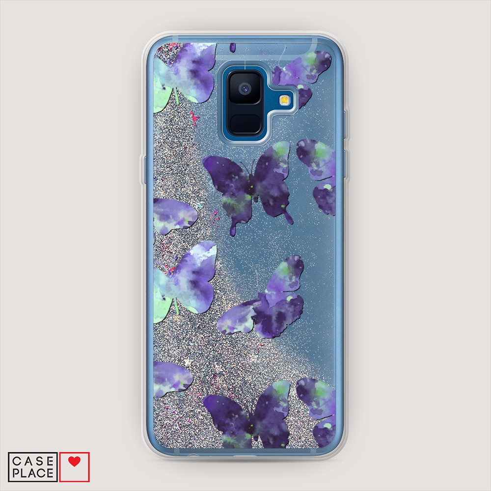 

Чехол Awog на Samsung Galaxy A6 2018 "Бабочки отпечатки", Разноцветный, 25991-1