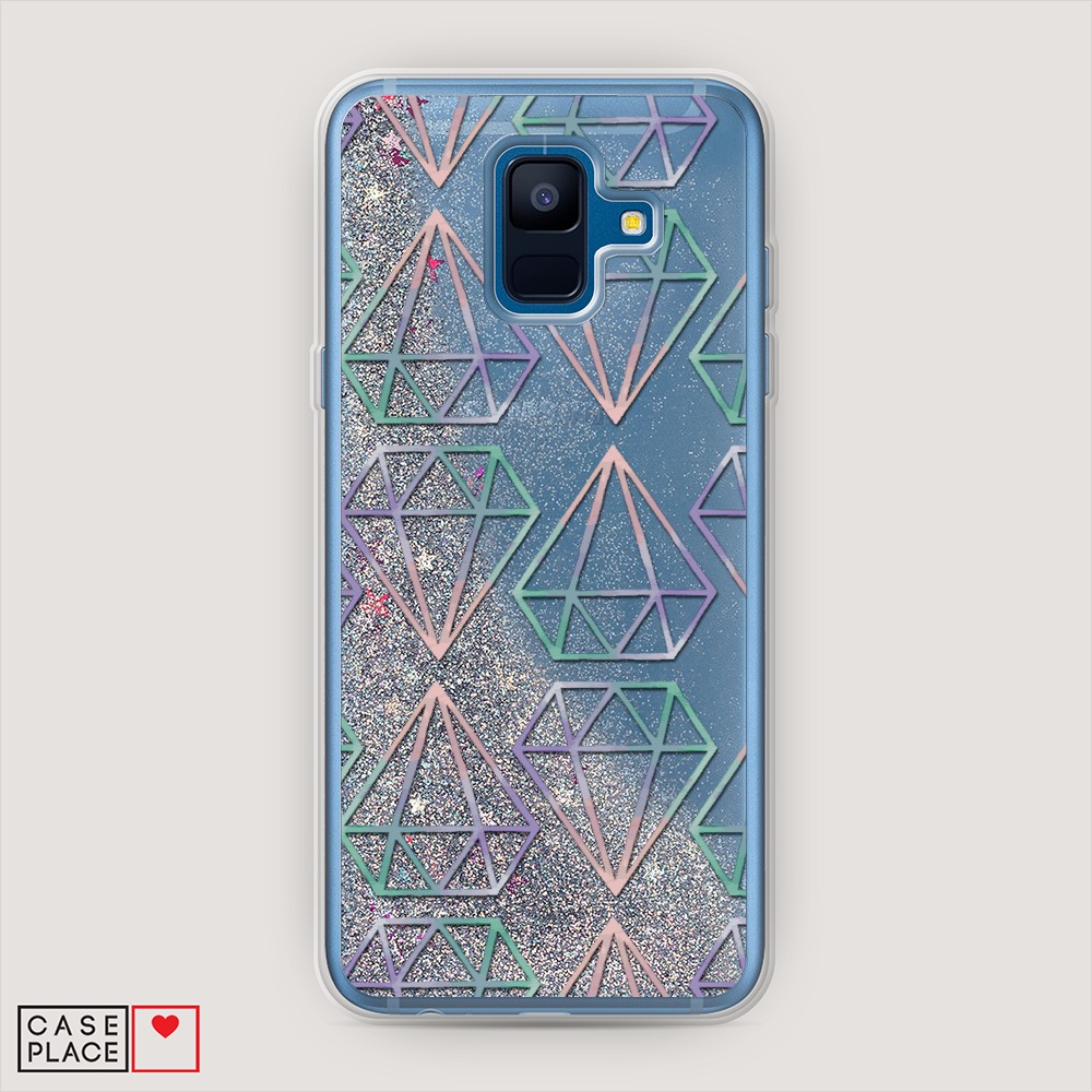 

Чехол Awog на Samsung Galaxy A6 2018 "Бриллианты голографика", Разноцветный, 25991-1