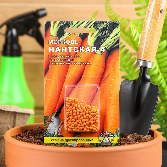 Семена морковь Нантская 4 Росток-Гель 9359357-2p 1 уп.
