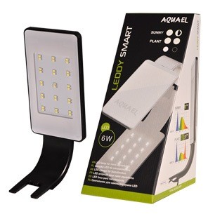 фото Светильник для аквариума aquael leddy smart led ii sunny, черный, 6 вт, 6500 к, 20 см