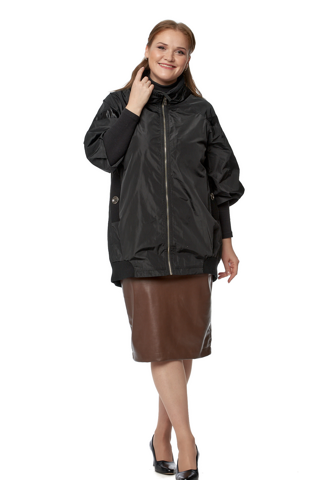 

Плащ женский МОСМЕХА 8019851 черный 50 RU, 8019851