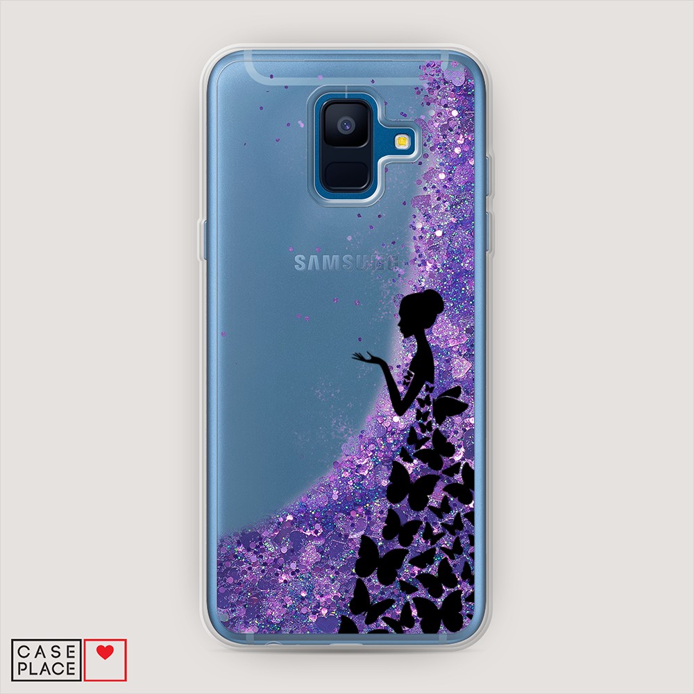 

Чехол Awog на Samsung Galaxy A6 2018 "Дама в бабочках", Разноцветный, 25992-1