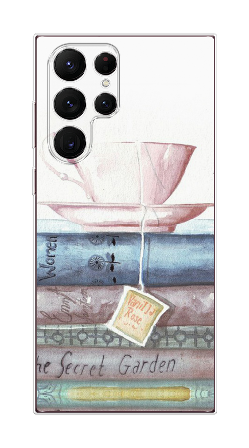 

Чехол Homey на Samsung Galaxy S22 Ultra "Книжное чаепитие", Желтый;розовый;белый, 2104050-1