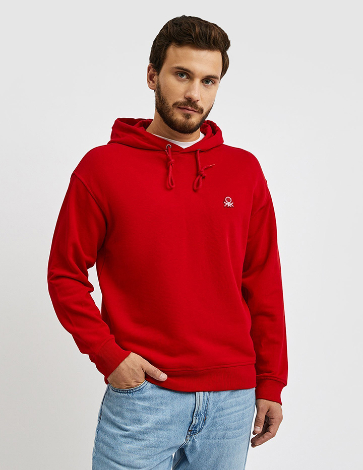 

Толстовка мужская United Colors of Benetton 21A_3J68J2232 красная XS