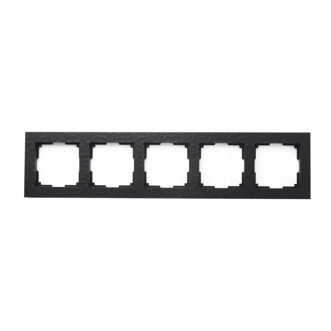 

Рамка для розеток и выключателей Werkel Hammer W0052408 5 постов цвет черный