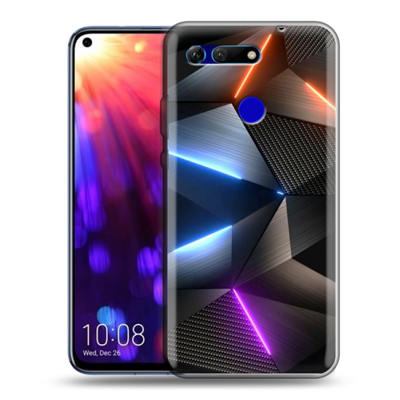 фото Дизайнерский силиконовый чехол для huawei honor view 20 яркие абстракции 100gadgets
