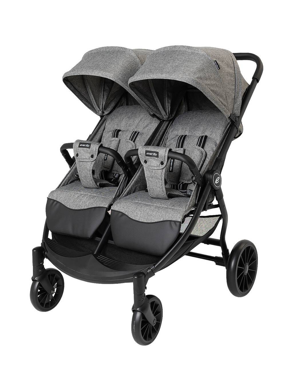 фото Коляска прогулочная для двойни everflo twins e-2020 grey