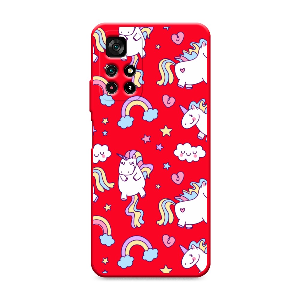 

Матовый силиконовый чехол "Sweet unicorns dreams" на Xiaomi Redmi Note 11T 5G, Sweet unicorns dreams