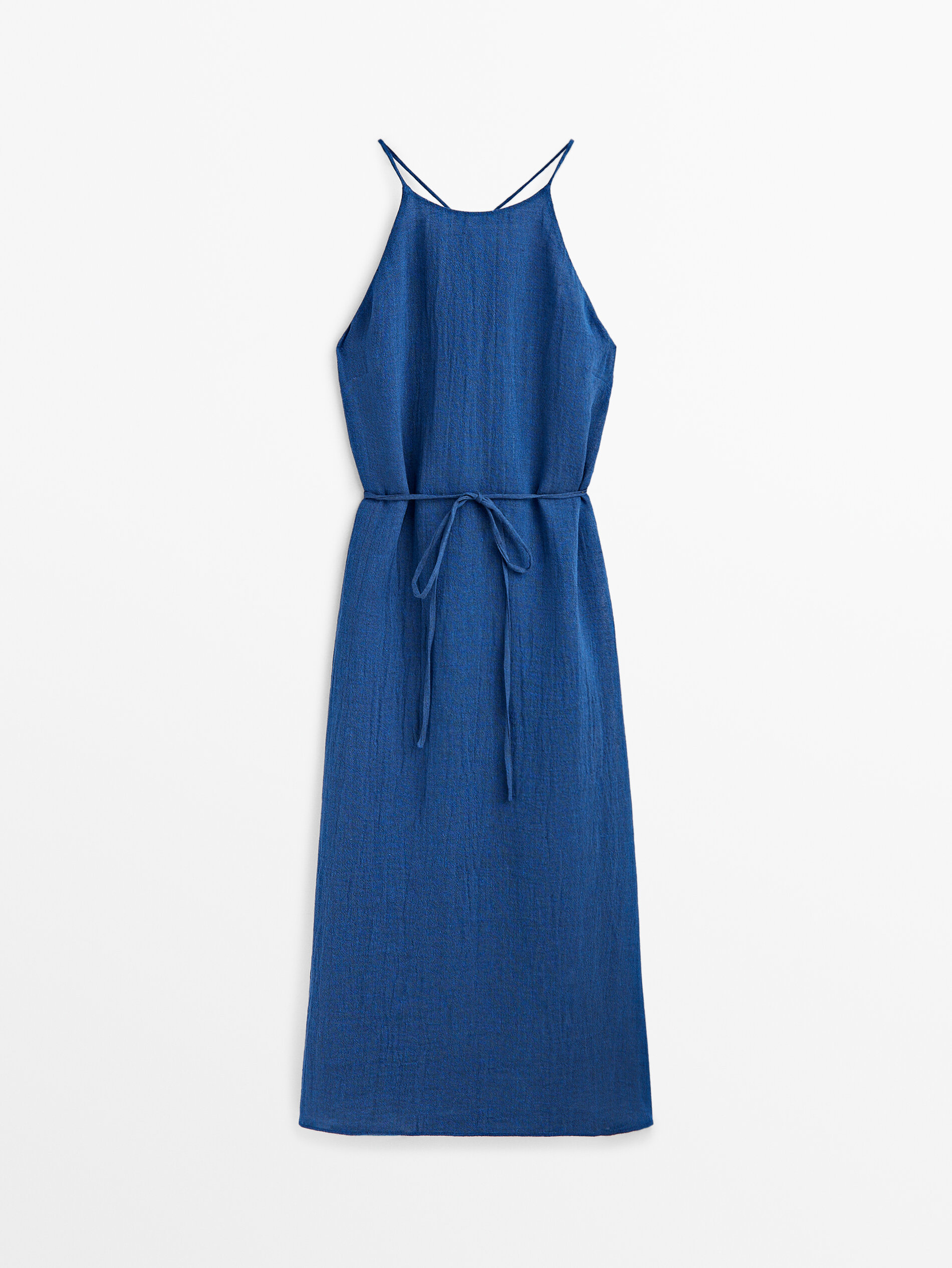 Платье женское Massimo Dutti 661710040 синее L (доставка из-за рубежа)