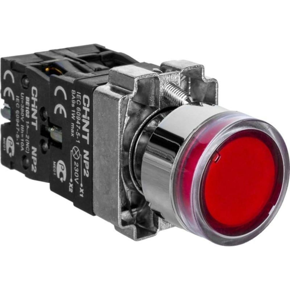 

CHINT Кнопка управления NP2-BW3465 1НО+1НЗ красн. AC/DC 230В(LED) IP40 574267