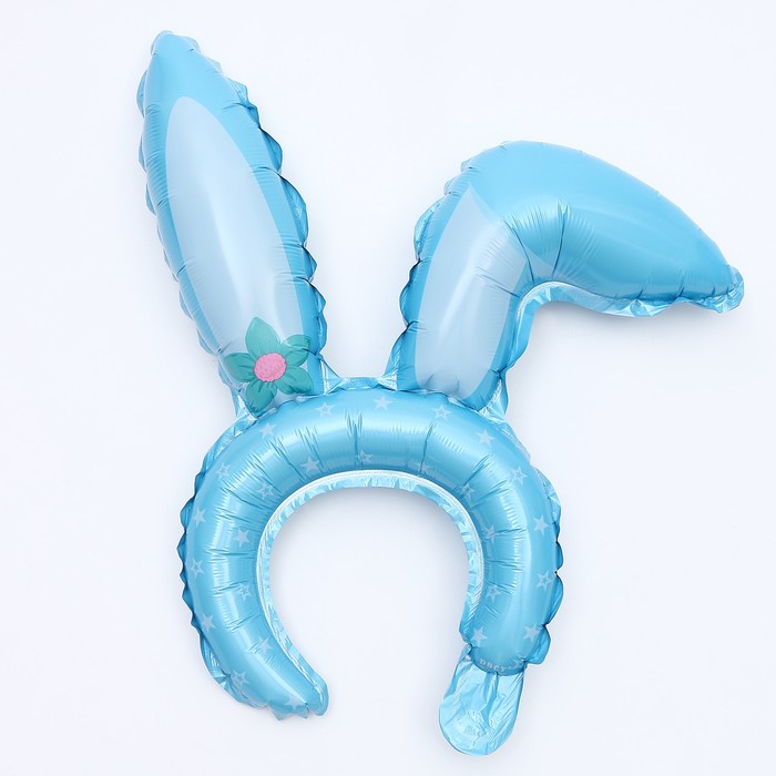 

Шар фольгированный Ободок зайки, синий 5 шт.