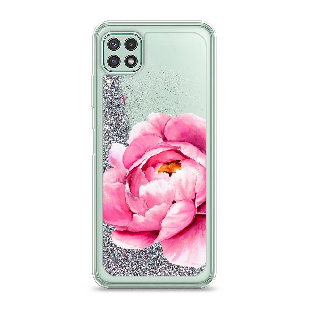 

Жидкий чехол с блестками "Розовая сакура" на Samsung Galaxy A22