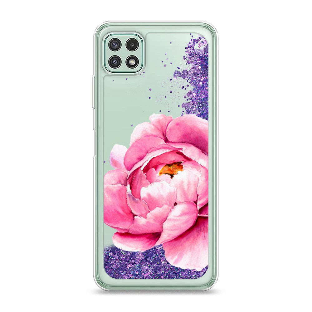 

Жидкий чехол с блестками "Розовая сакура" на Samsung Galaxy A22