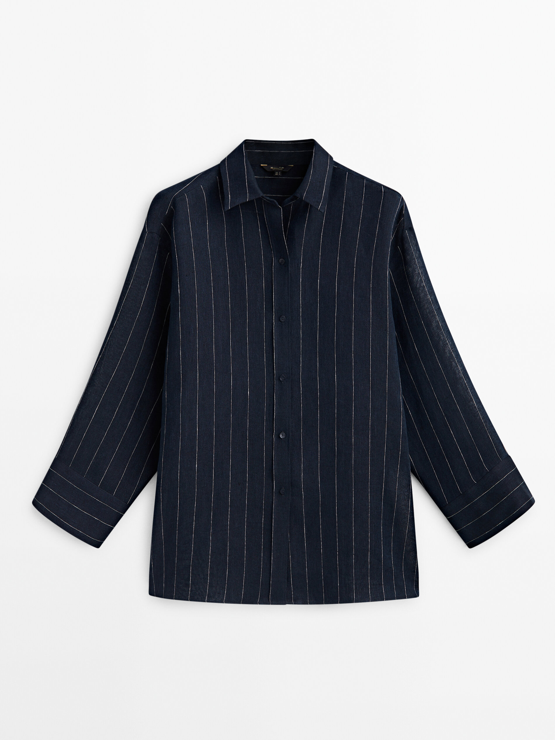 Рубашка женская Massimo Dutti 518173140 синяя L (доставка из-за рубежа)
