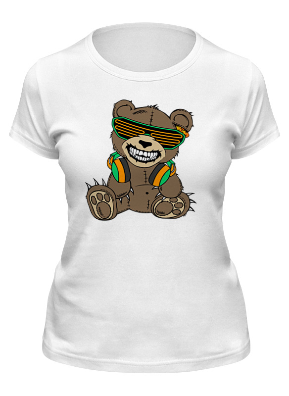 

Футболка женская Printio happy bear белая S, Белый, happy bear
