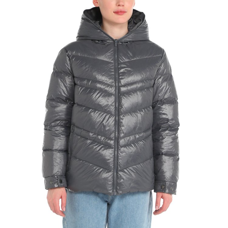 

Пуховик женский Maison David MLY012 серый S, MLY012