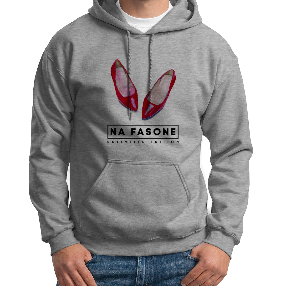

Худи унисекс CoolPodarok Na fasone unlimited edition серое 42 RU, Серый, 42S01542