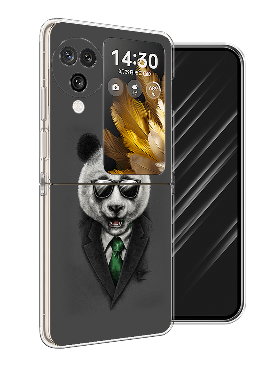 

Чехол Awog на Oppo Find N3 Flip "Деловая панда", Серый;зеленый, 2517250-1
