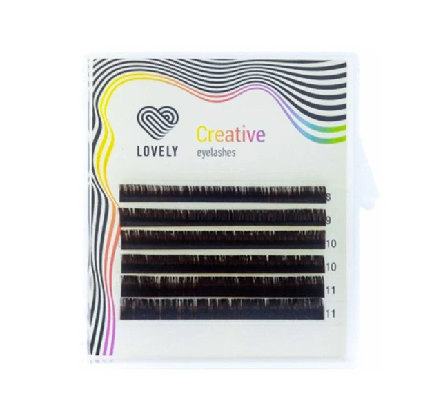 

Ресницы Lovely Dark Chocolate C 0.07 10-14 мм мини, Коричневый, 4627148844721