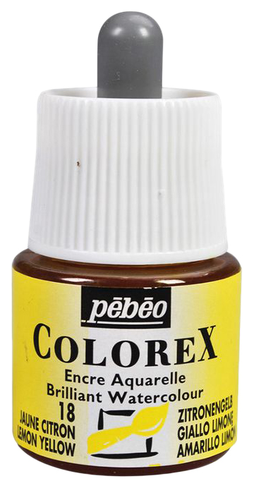 

Чернила акварельные Pebeo Colorex 45 мл желтый лимонный