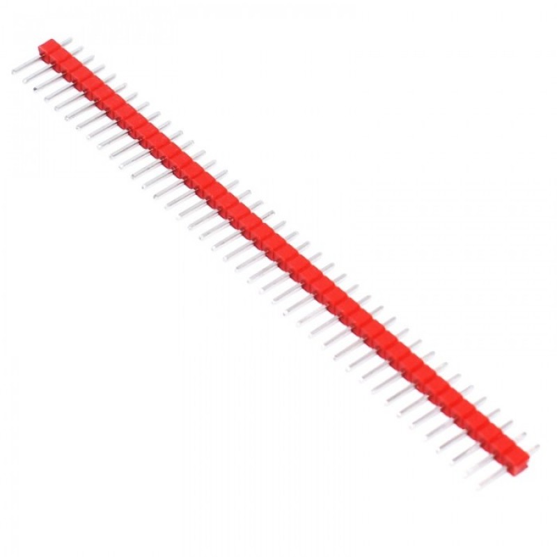 

200 штук, Вилка штыревая PLS-40 (DS1021-1x40), прямая красная