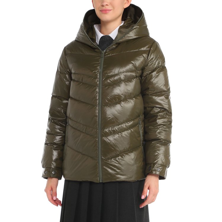 

Пуховик женский Maison David MLY012 хаки L, MLY012