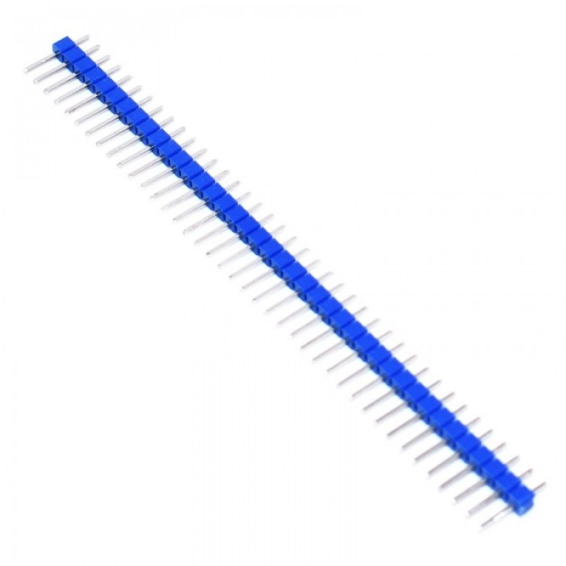 

200 штук, Вилка штыревая PLS-40 (DS1021-1x40), прямая синяя