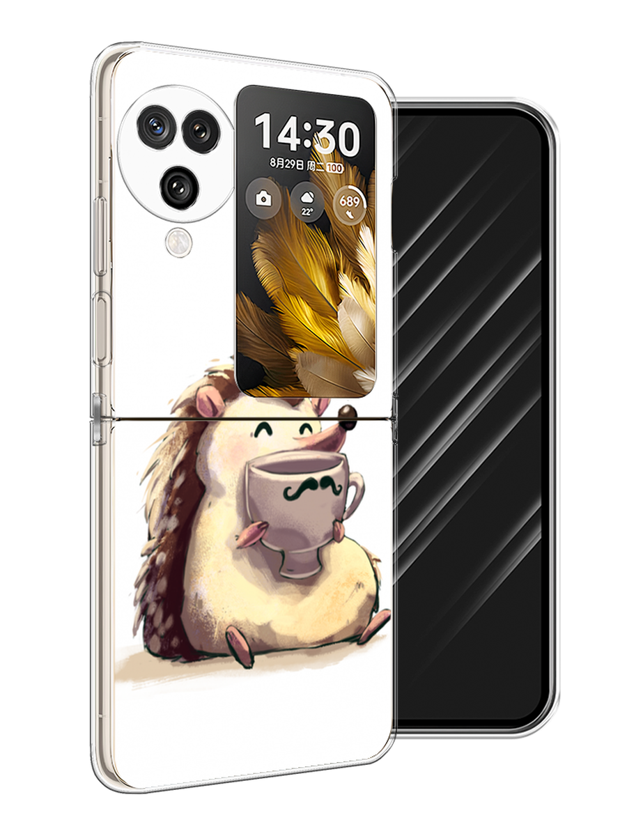 

Чехол Awog на Oppo Find N3 Flip "Еж кофеман", Белый;коричневый;бежевый, 2517250-1