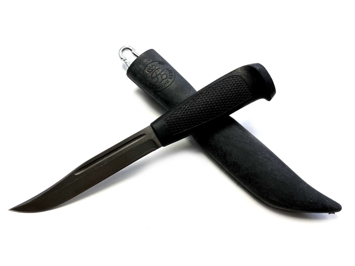 Нож Ворсма Финка 042, сталь Х12МФ, резинопластик, цвет черный