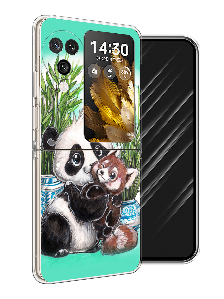 

Чехол Awog на Oppo Find N3 Flip "Друзья зверята", Бирюзовый;белый;черный, 2517250-1