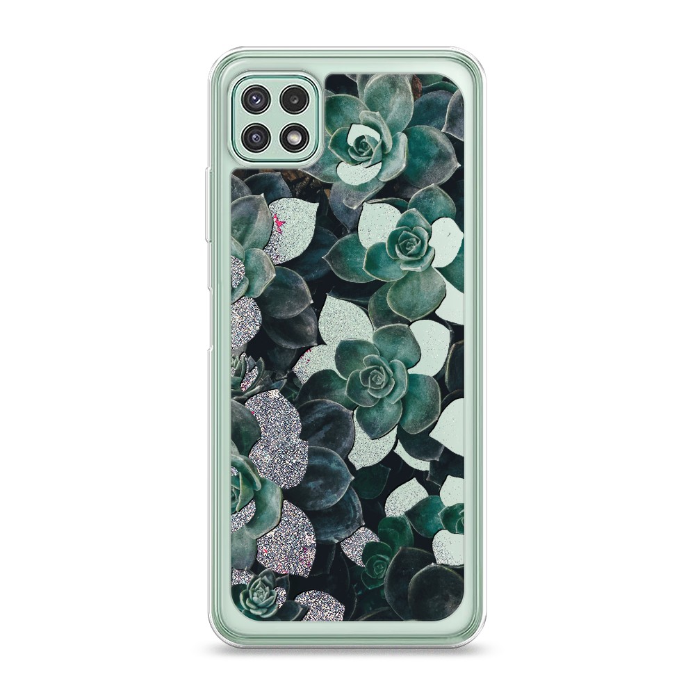 

Жидкий чехол с блестками "Розовая сакура" на Samsung Galaxy A22
