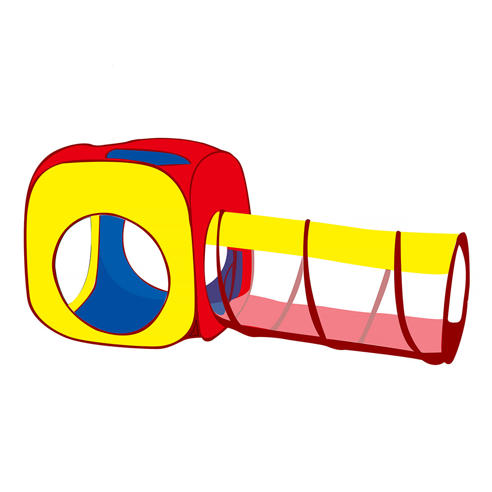 Игровой домик-палатка Pituso Квадрат, туннель + 100 шаров игровой домик палатка pituso океан конус туннель сухой бассейн 100 шаров