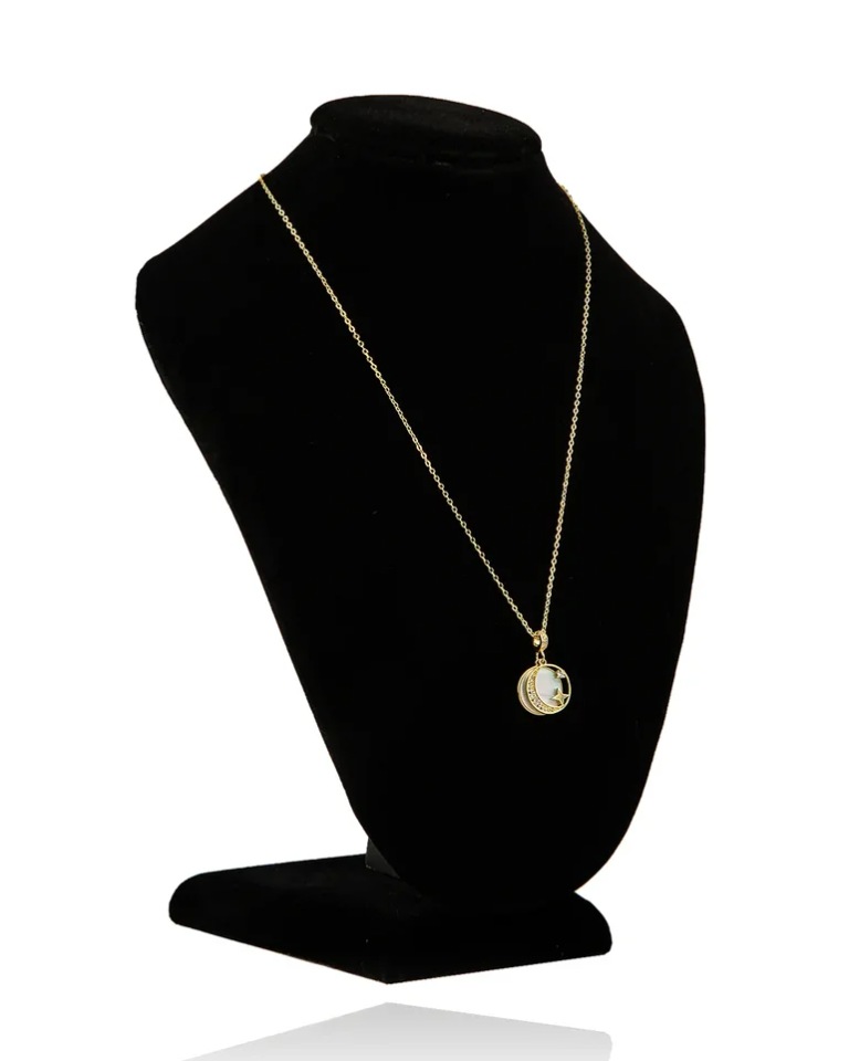 

Цепочка из бижутерного сплава со стразами 47 см Daroni Луна Gold, Луна