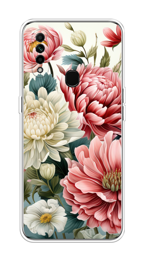 

Чехол на Oppo A31 "Садовые цветы рисунок", Розовый;зеленый;белый, 252250-1