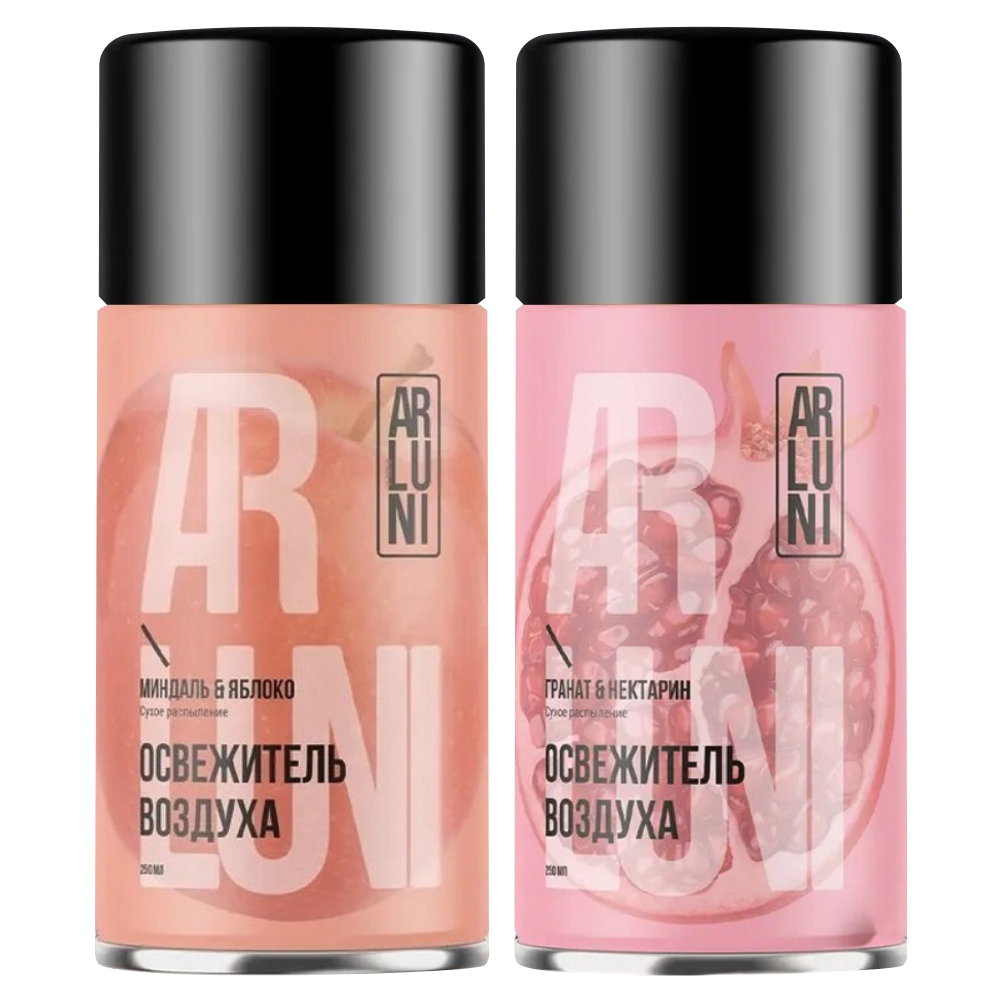 Освежитель Arluni Гранат и нектарин, Миндаль и яблоко 250 мл