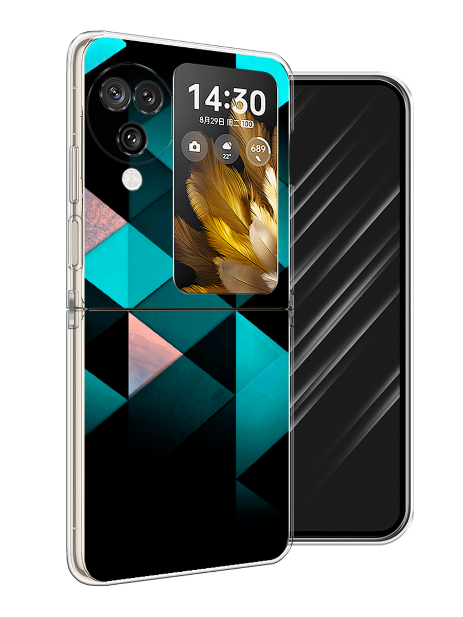 

Чехол Awog на Oppo Find N3 Flip "Геометрия 16", Бирюзовый;черный, 2517250-1