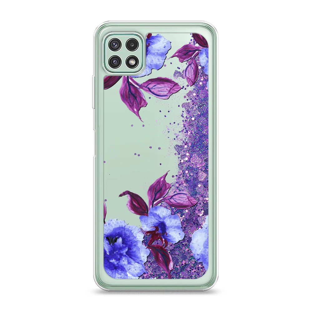 

Жидкий чехол с блестками "Розовая сакура" на Samsung Galaxy A22