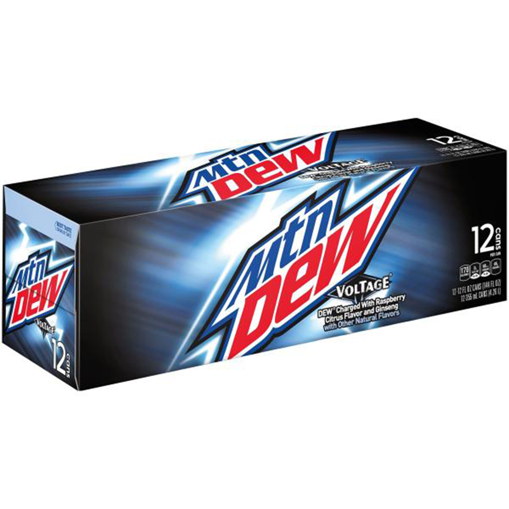 Газированный напиток Mountain Dew Voltage 12 шт по 0,355 мл (США)