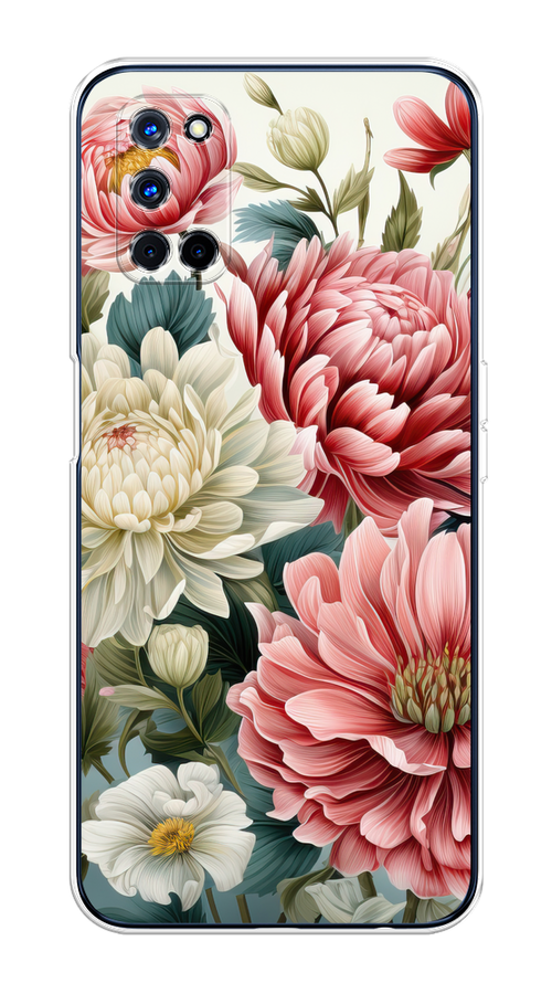 

Чехол на Oppo A52/A72 "Садовые цветы рисунок", Розовый;зеленый;белый, 253250-1