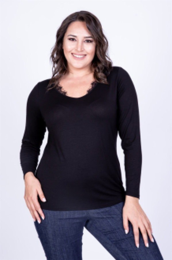 

Лонгслив женский My Line Moda 743 черный 2XL (доставка из-за рубежа), 743