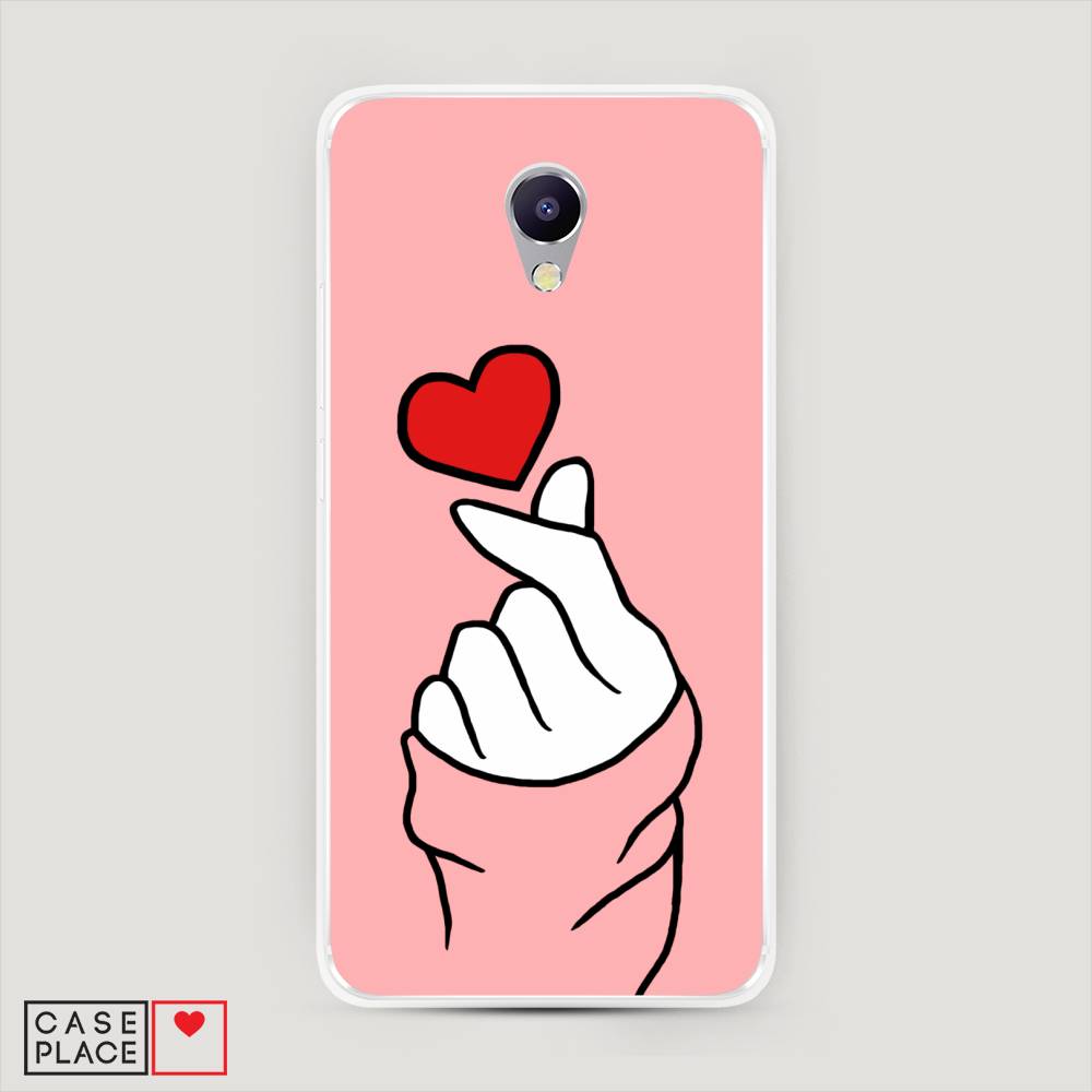 

Чехол Awog на Meizu M5 Note "Милое сердечко", Белый;красный;черный, 71650-7