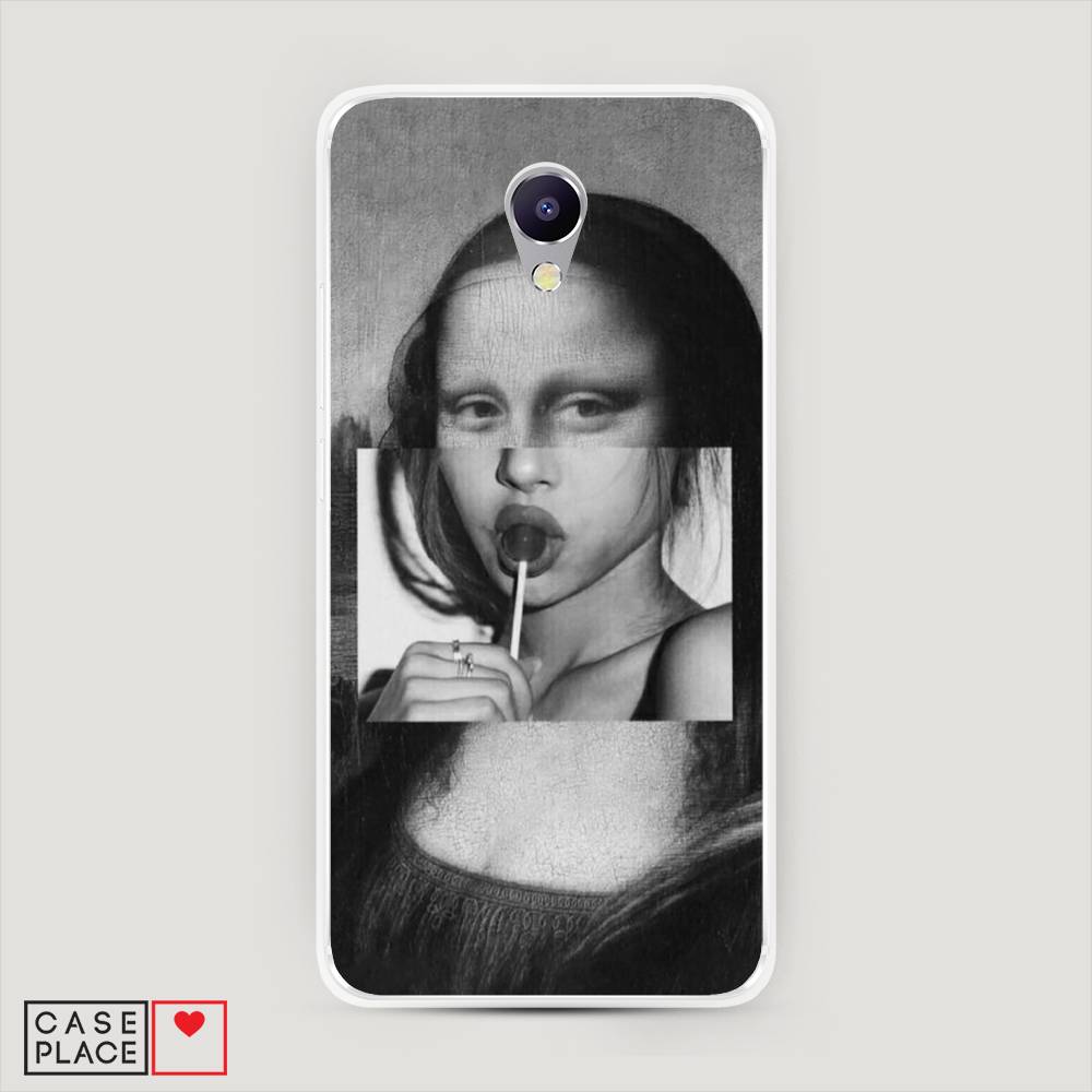 

Чехол Awog на Meizu M5 Note "Mona Lisa sucking lollipop", Серый, 71650-9