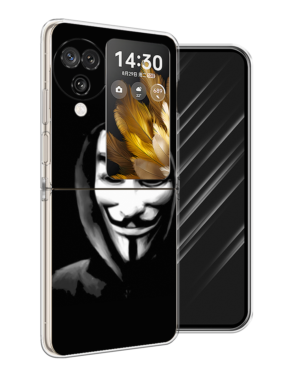 

Чехол Awog на Oppo Find N3 Flip "Анонимус", Черный;серый;белый, 2517250-1