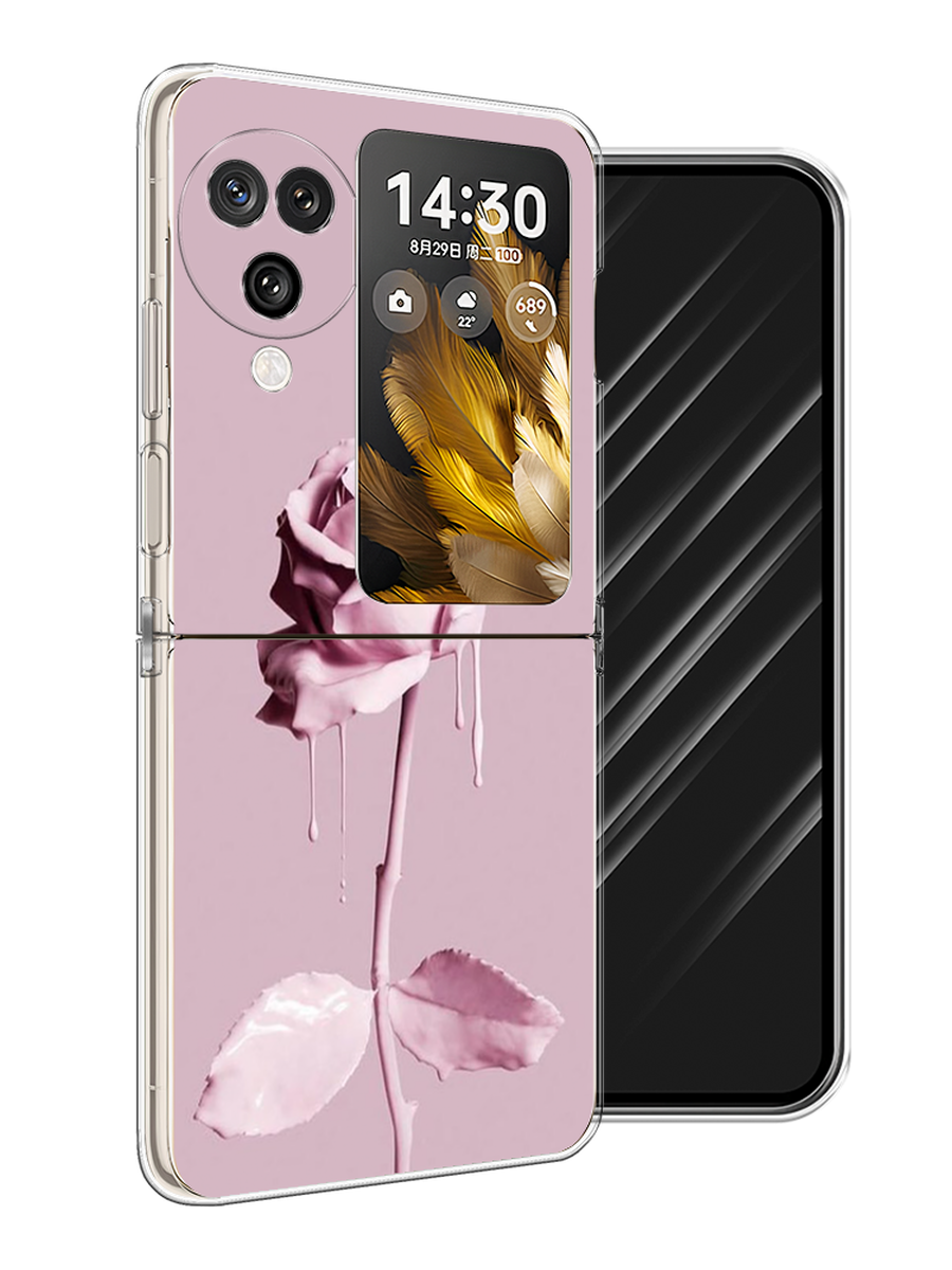 

Чехол Awog на Oppo Find N3 Flip "Роза в краске", Белый;розовый, 2517250-1