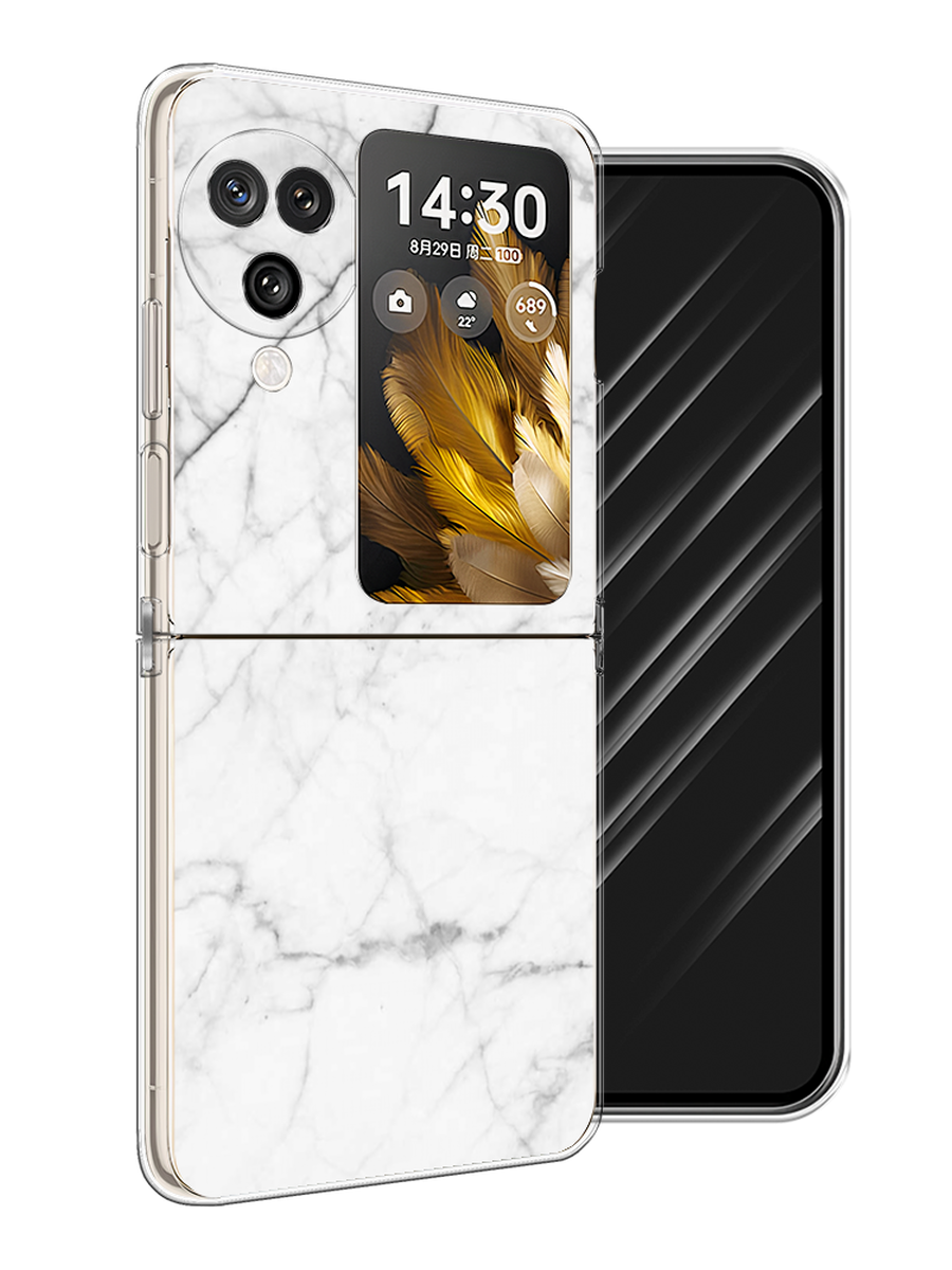 

Чехол Awog на Oppo Find N3 Flip "Светлый мрамор", Серый, 2517250-1