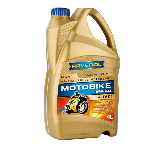 

Моторное масло 4-х тактное Ravenol Motobike 15W-40 4 л