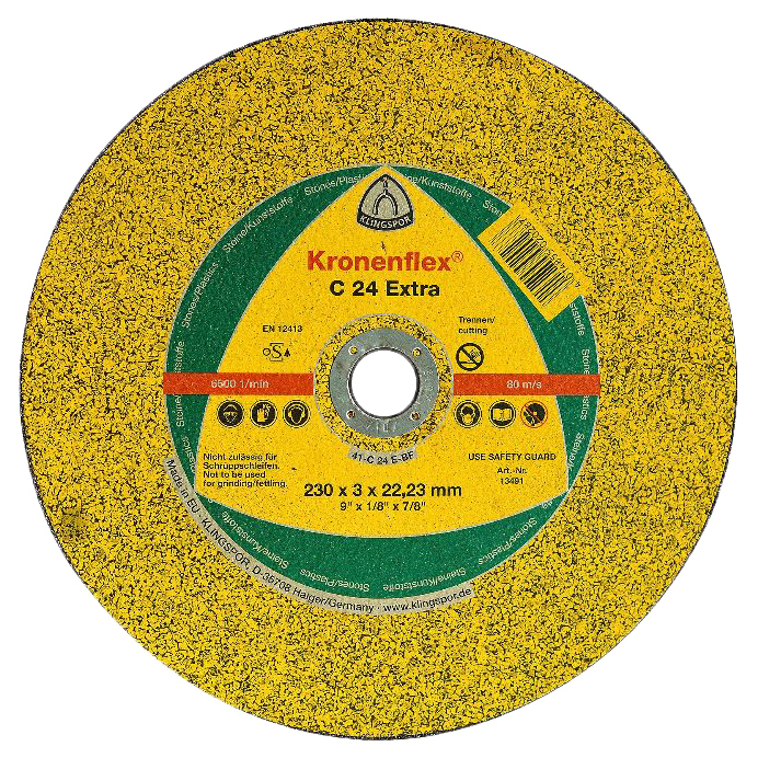 

KLINGSPOR круг отрезной по камню/бетону 230x3x22,23мм 13491