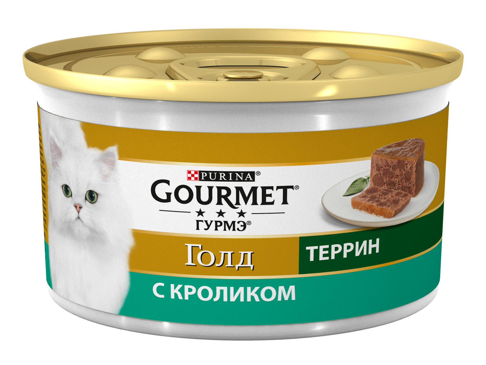 фото Консервы для кошек gourmet gold террин, кусочки в паштете с кроликом по-французски, 85г